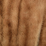 OSFM 1950s Caramel Mink Wrap Winter Stole Shawl Collar Cape Real Fur