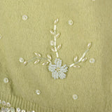 1960s Green Cardigan with Beading and Sequins