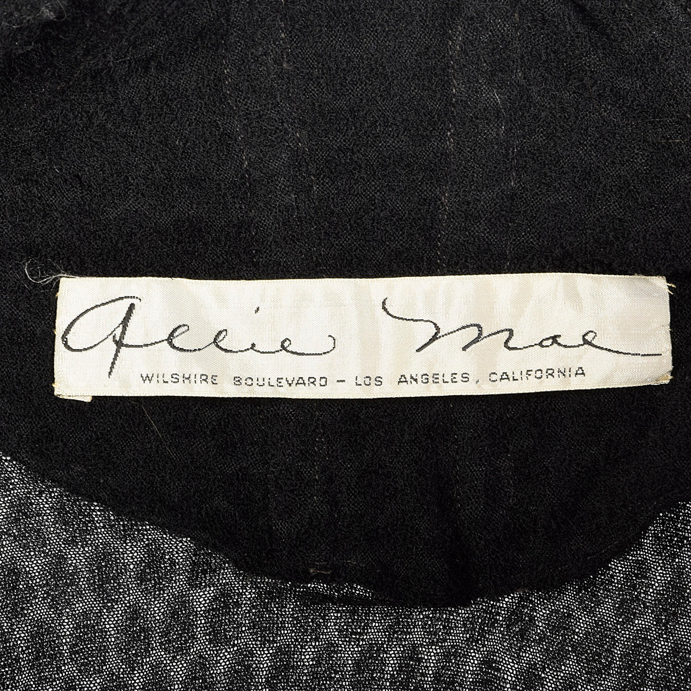 1950s Black Dolman Sleeve Dress with Unique Texture