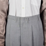 1950s Mens Two Piece Suit in Dove Gray with Blue & White Flecks