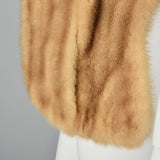 1960s Buff Mink Stole with Pockets