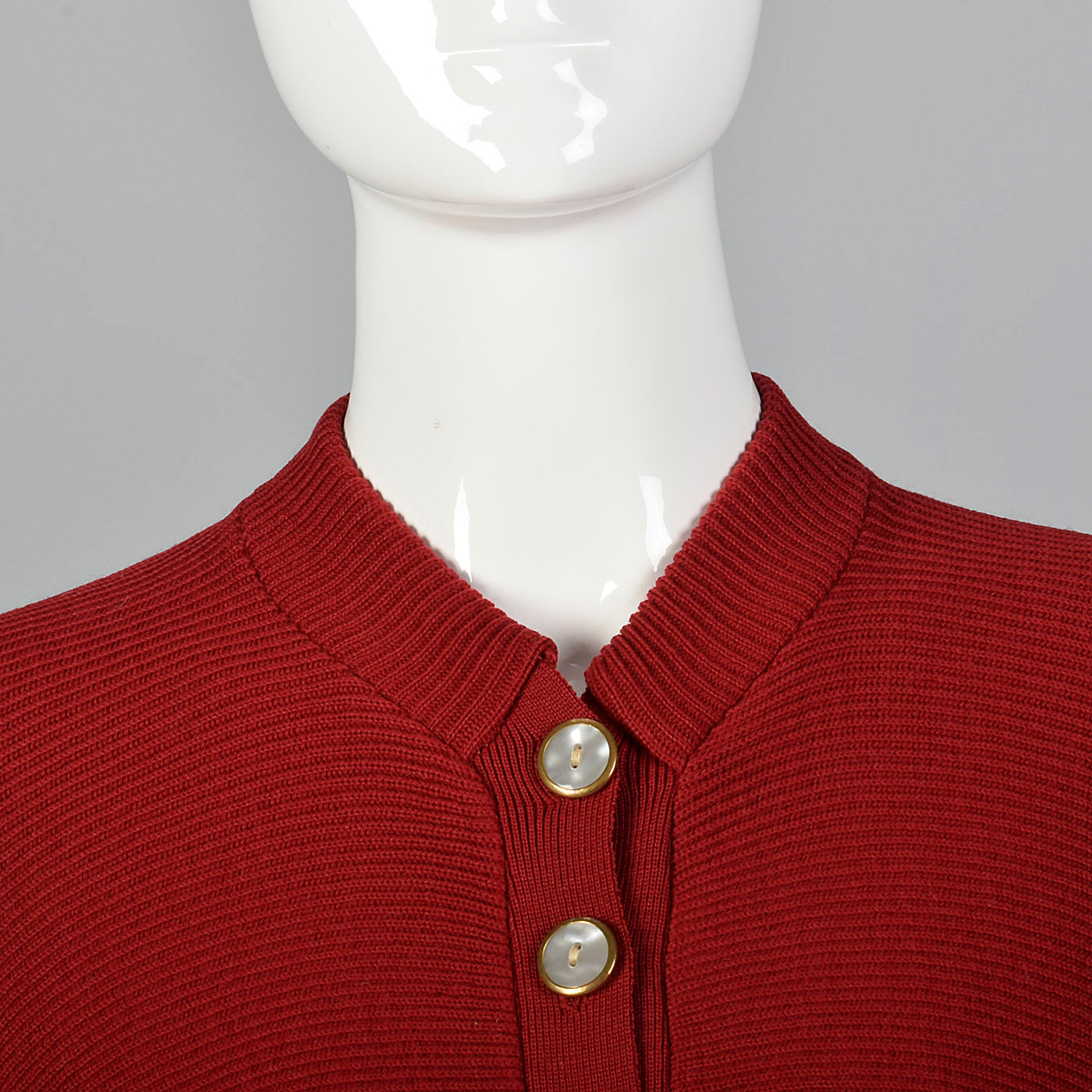 1950s Dark Red Cardigan with Dolman Sleeves