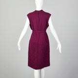 Large 1960s Fuchsia Coat and Dress Set