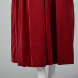 1940s Burgundy Velvet Evening Dress