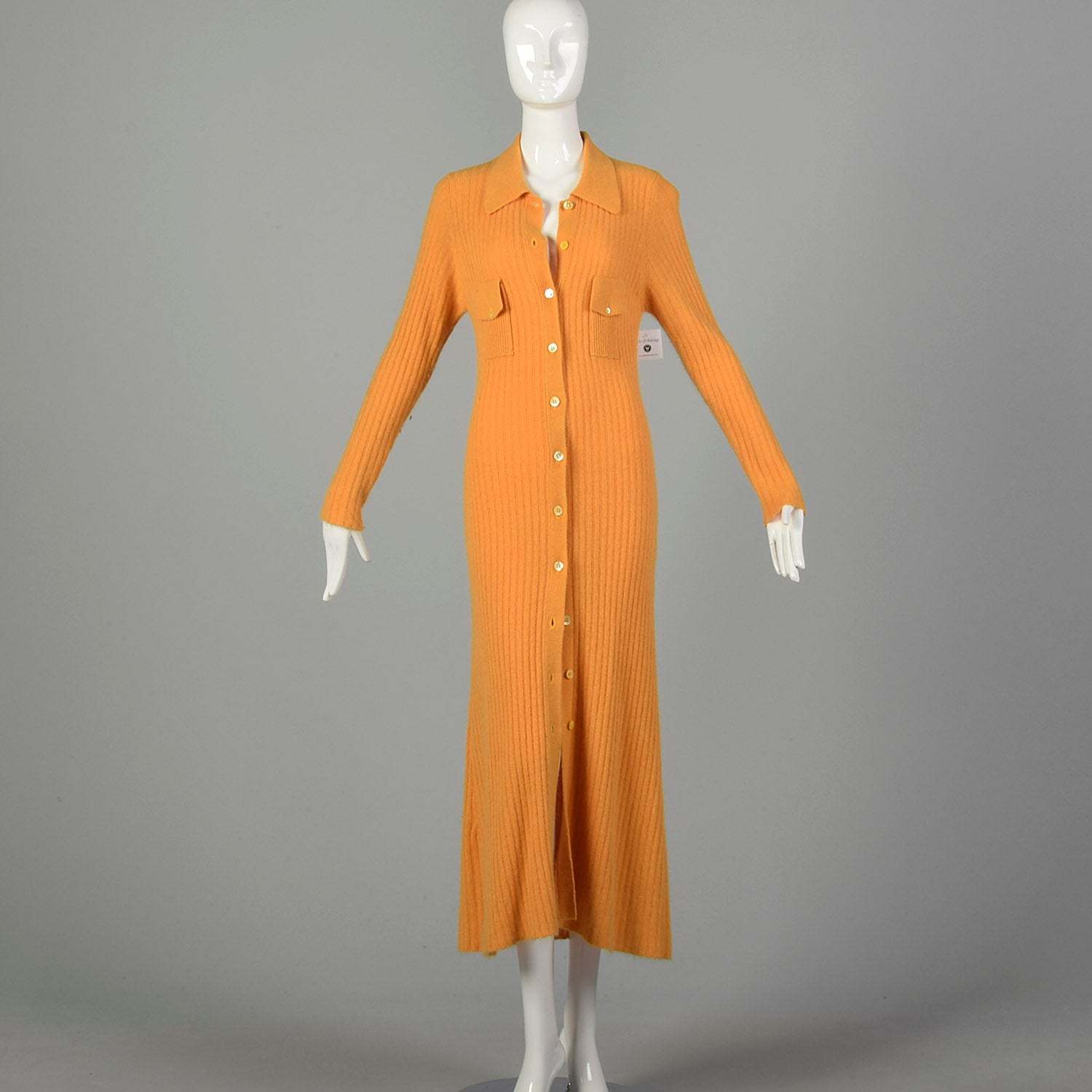Medium 1970s 2pc Set Cozy Ribbed Knit Pants Angora Sweater Dress Autumn