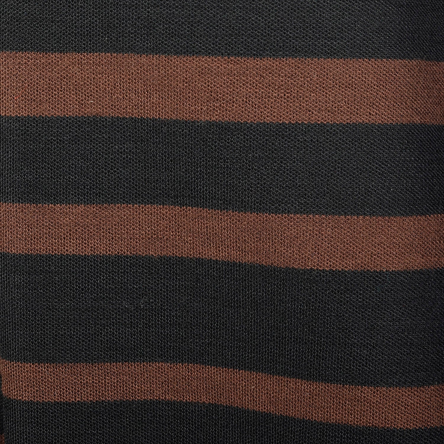 Large 1960s Wool Knit Two Piece Set Dress Jacket Cumberbund Ensemble Brown Black Horizontal Stripe