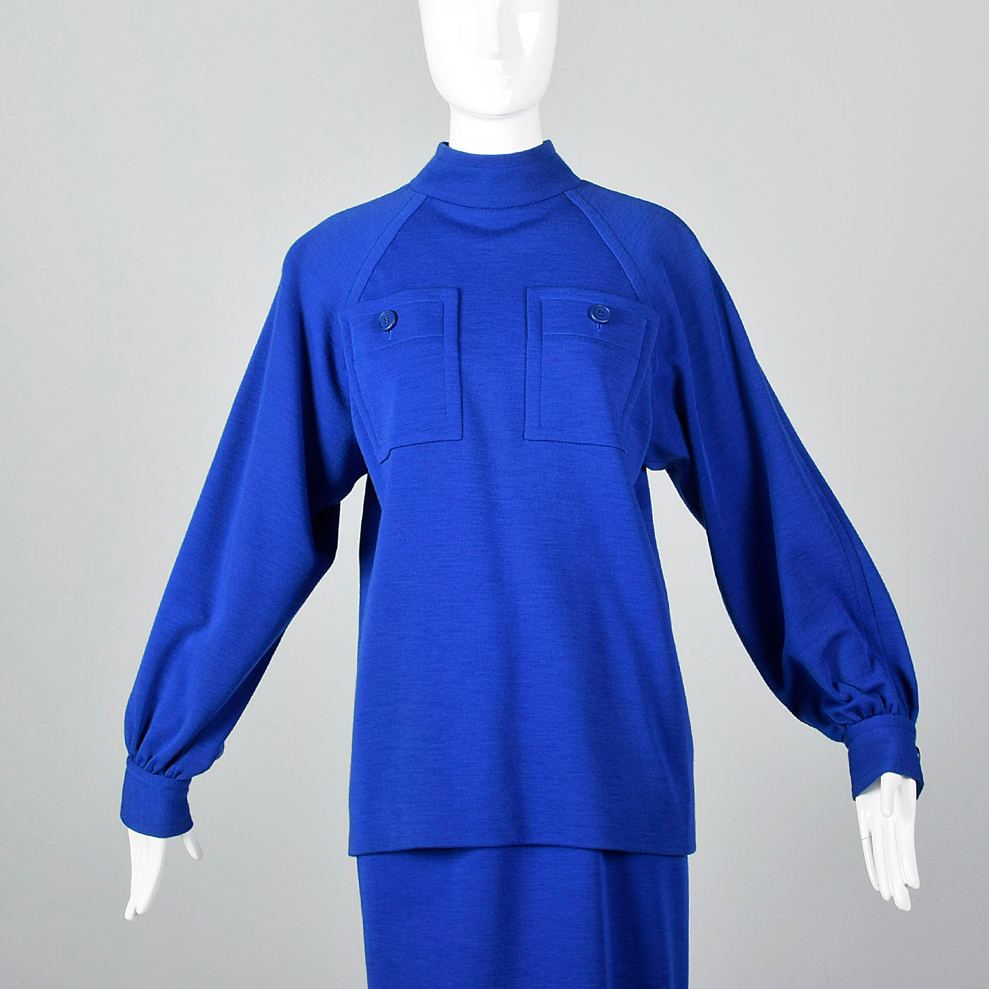 XS 1980s Blue Skirt Set