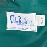 1970s Emerald Green Gown with Bishop Sleeves