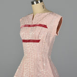 1950s Pink Fit and Flare Party Dress