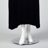 1960s Marshall Field & Co. Black Velvet Dress with Silver Trim