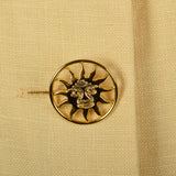 1990s Moschino Cheap & Chic Yellow Linen Skirt Suit