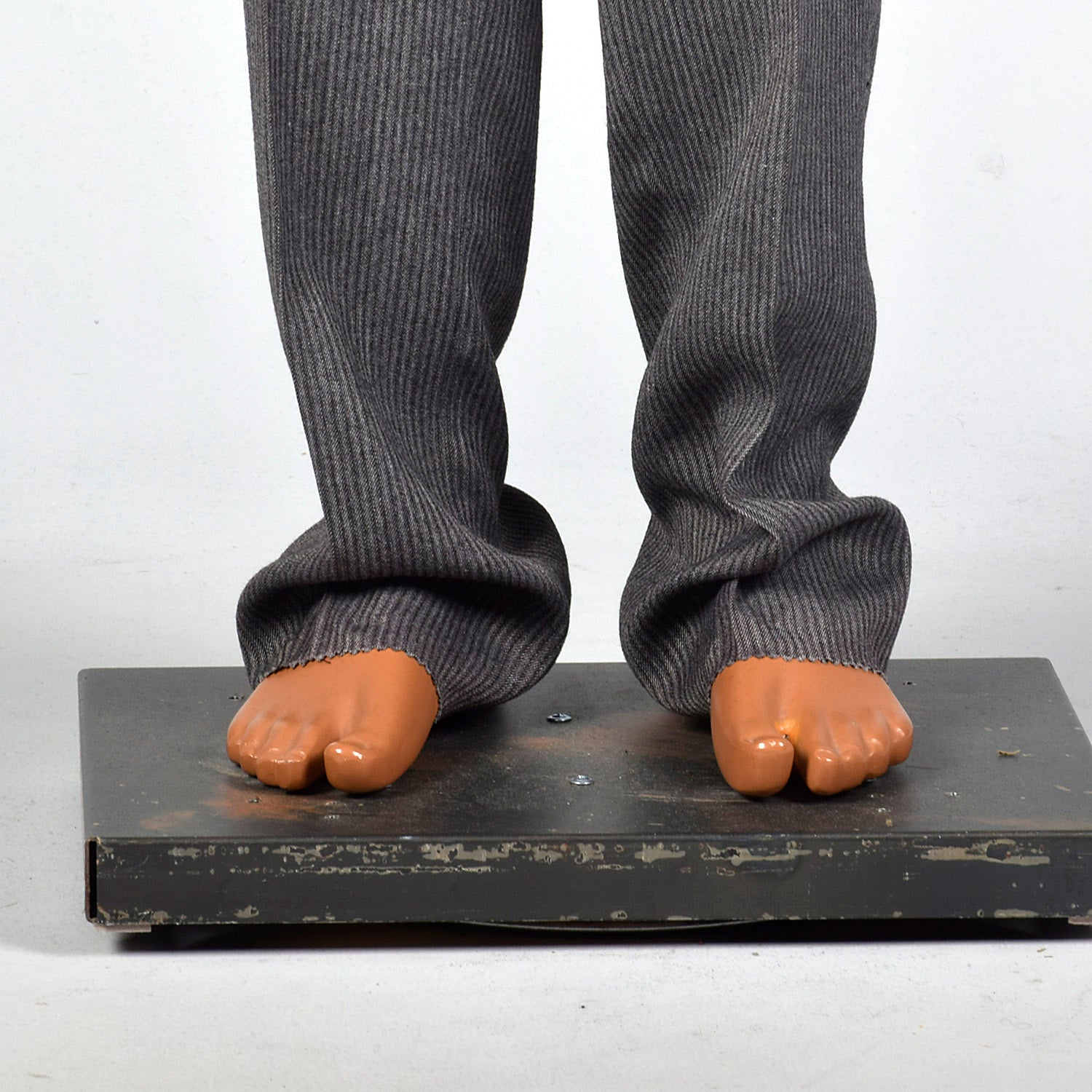 Large 1940s Deadstock Men's Belt-Back Rayon Pants