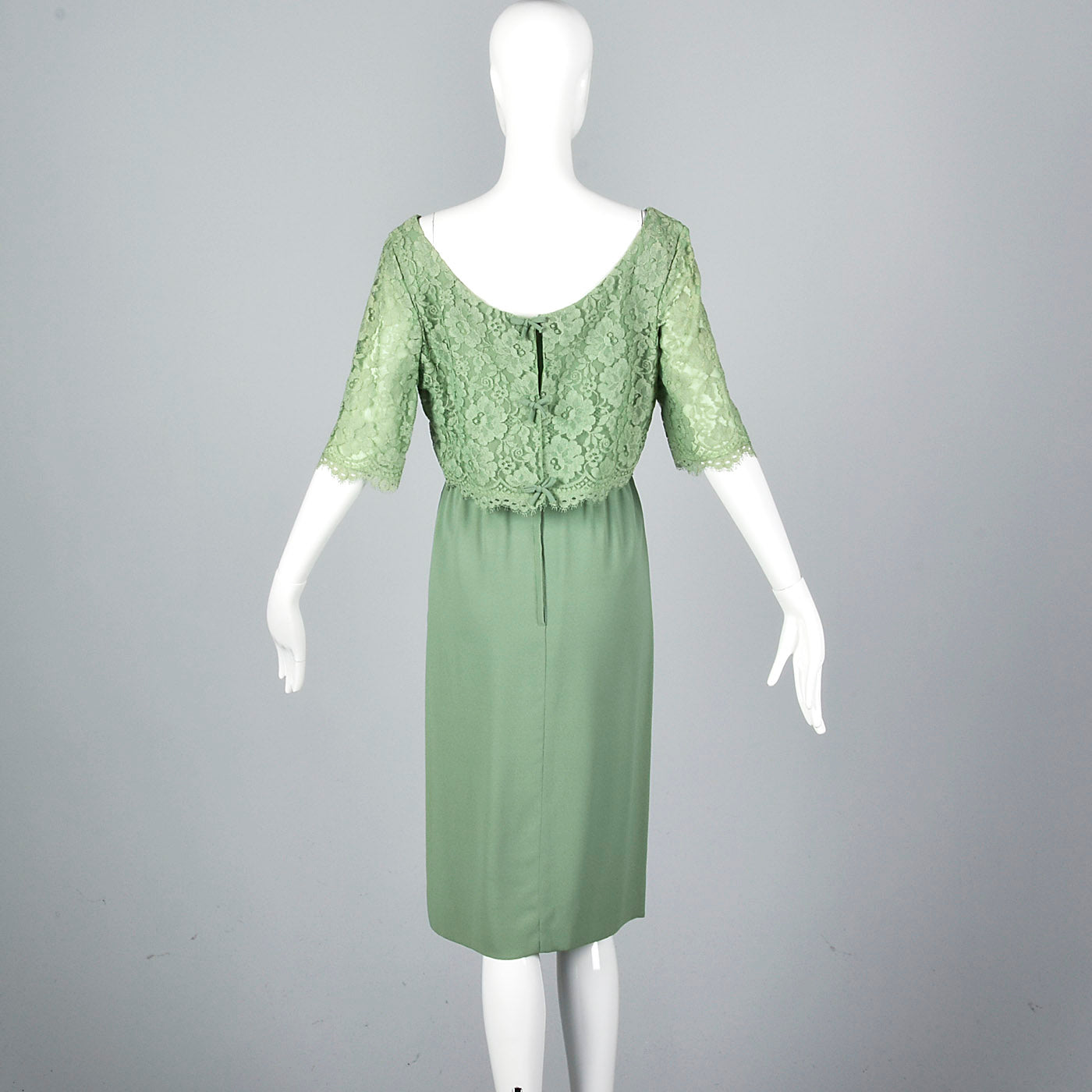 1960s Emma Domb Green Cocktail Dress