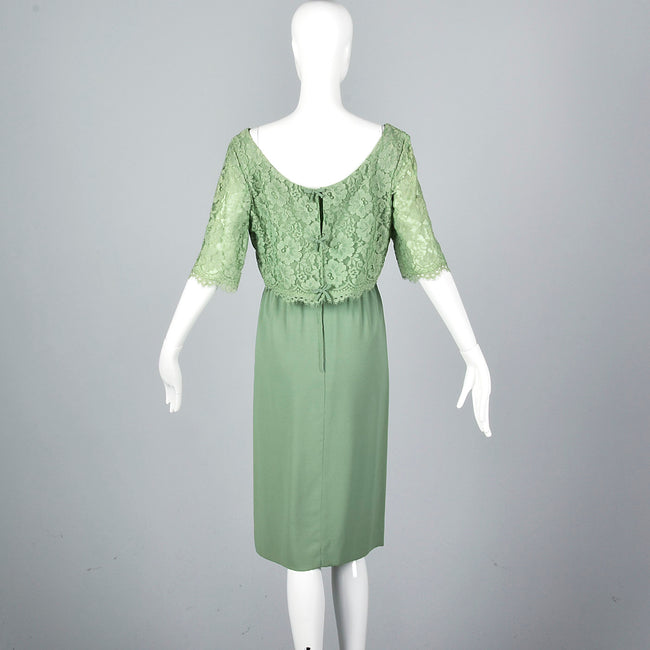 1960s Emma Domb Green Cocktail Dress