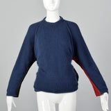 Mediym Gianfranco Ferre 1980s Blue Angora Sweater