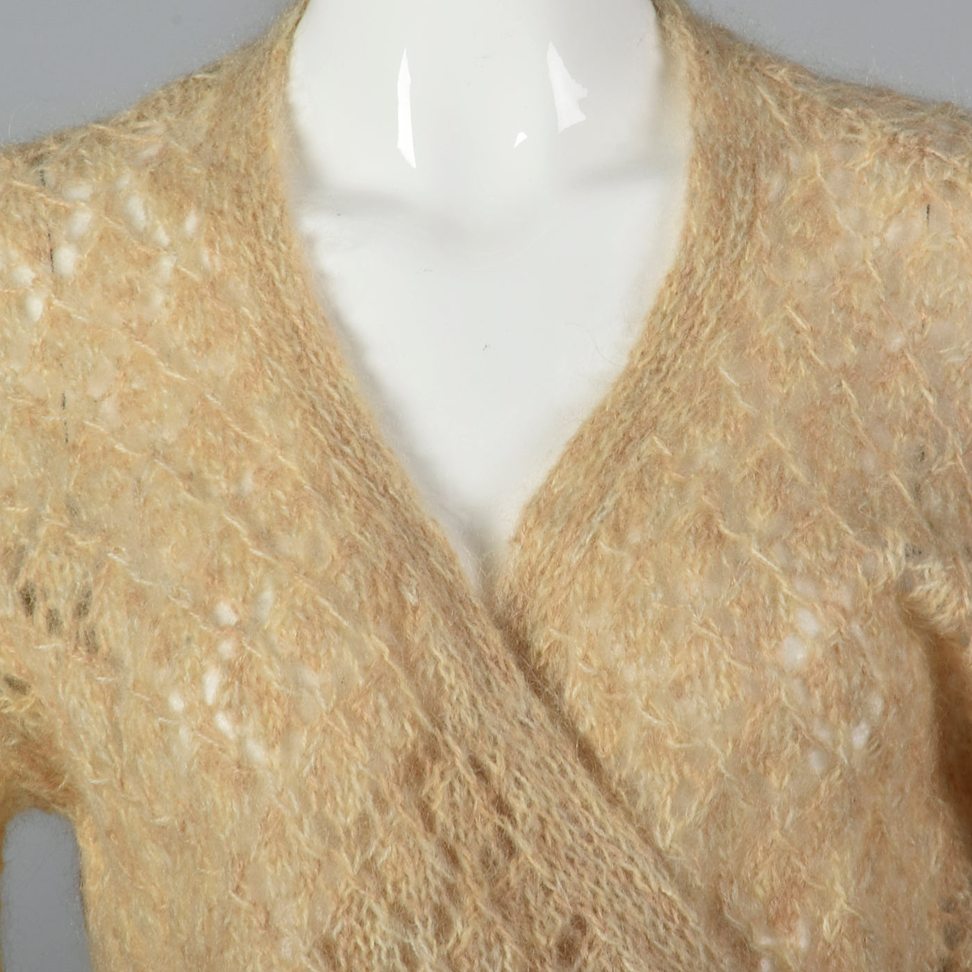 1970s Sheer Mohair Wrap Sweater