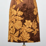 1950s Brown Dress with Lace Applique