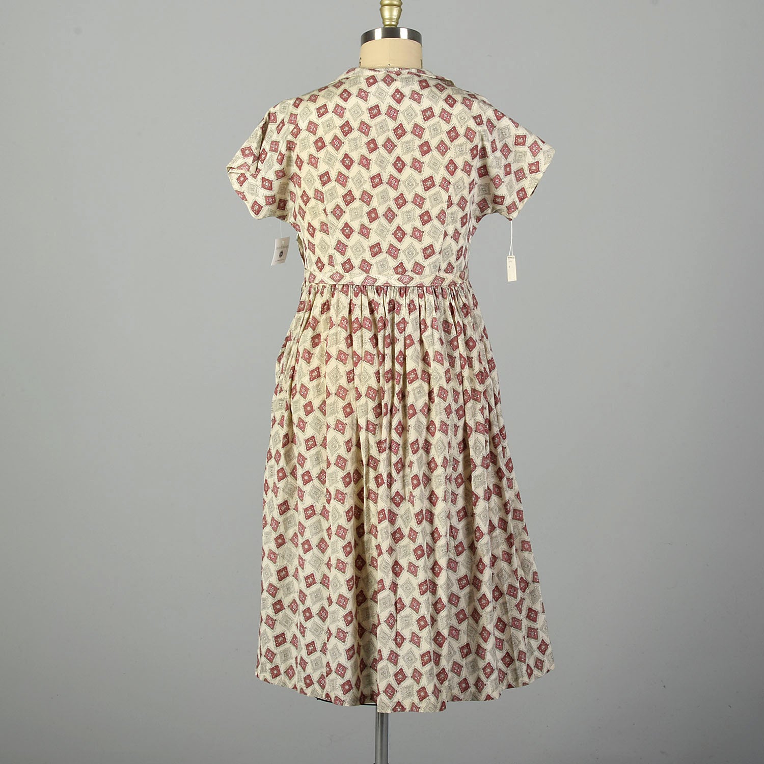 XL 1950s Cotton Day Dress Deadstock Lightweight Volup Summer Casual