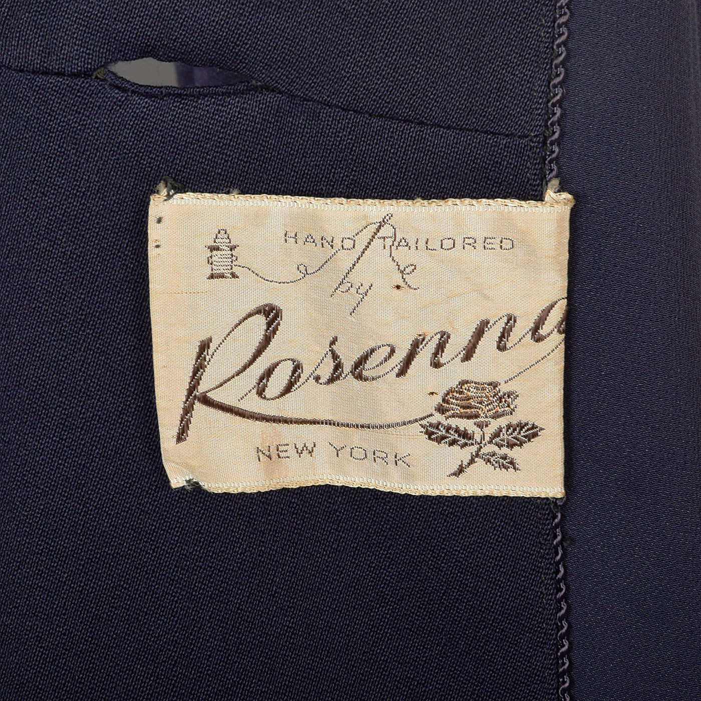 1950s Blue Gabardine Hourglass Princess Coat with Full Sleeves
