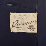 1950s Blue Gabardine Hourglass Princess Coat with Full Sleeves
