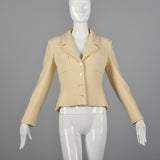 Medium Chanel 1990s Cream Wool Jacket