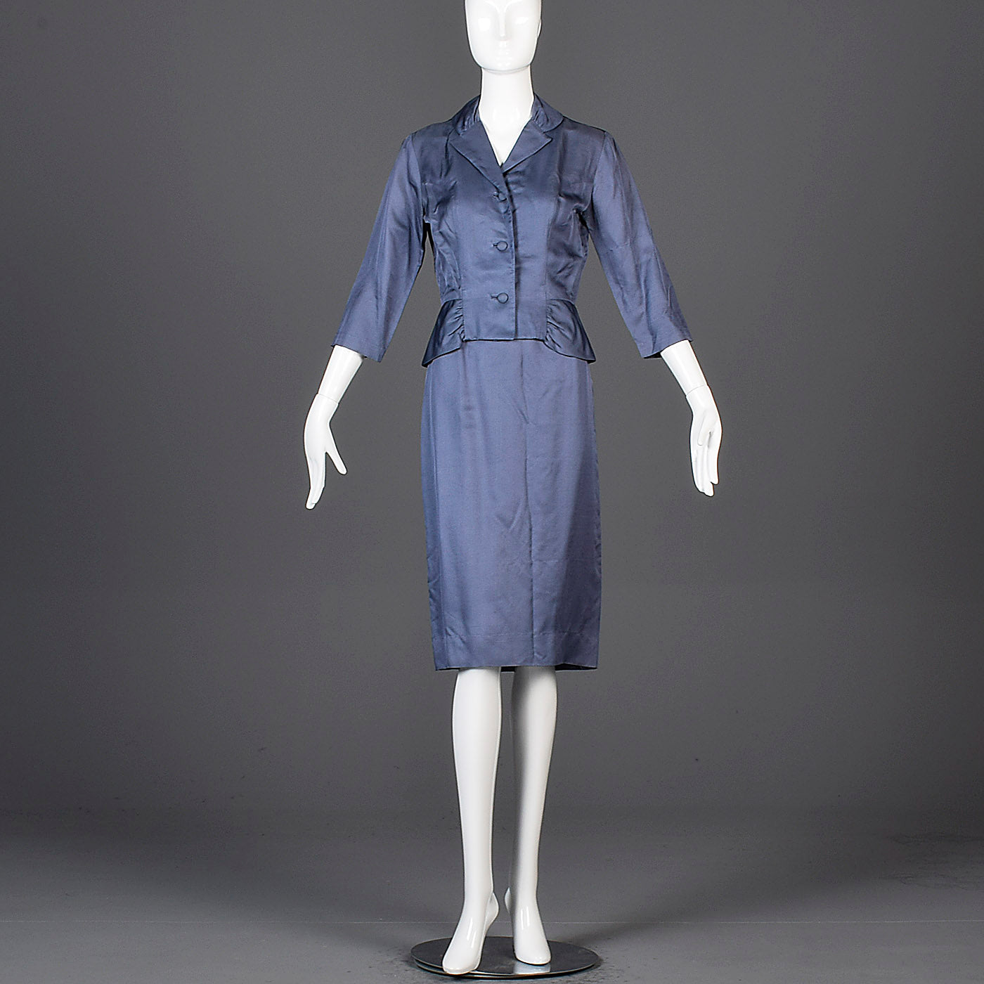 1940s Silk Faille Skirt Suit