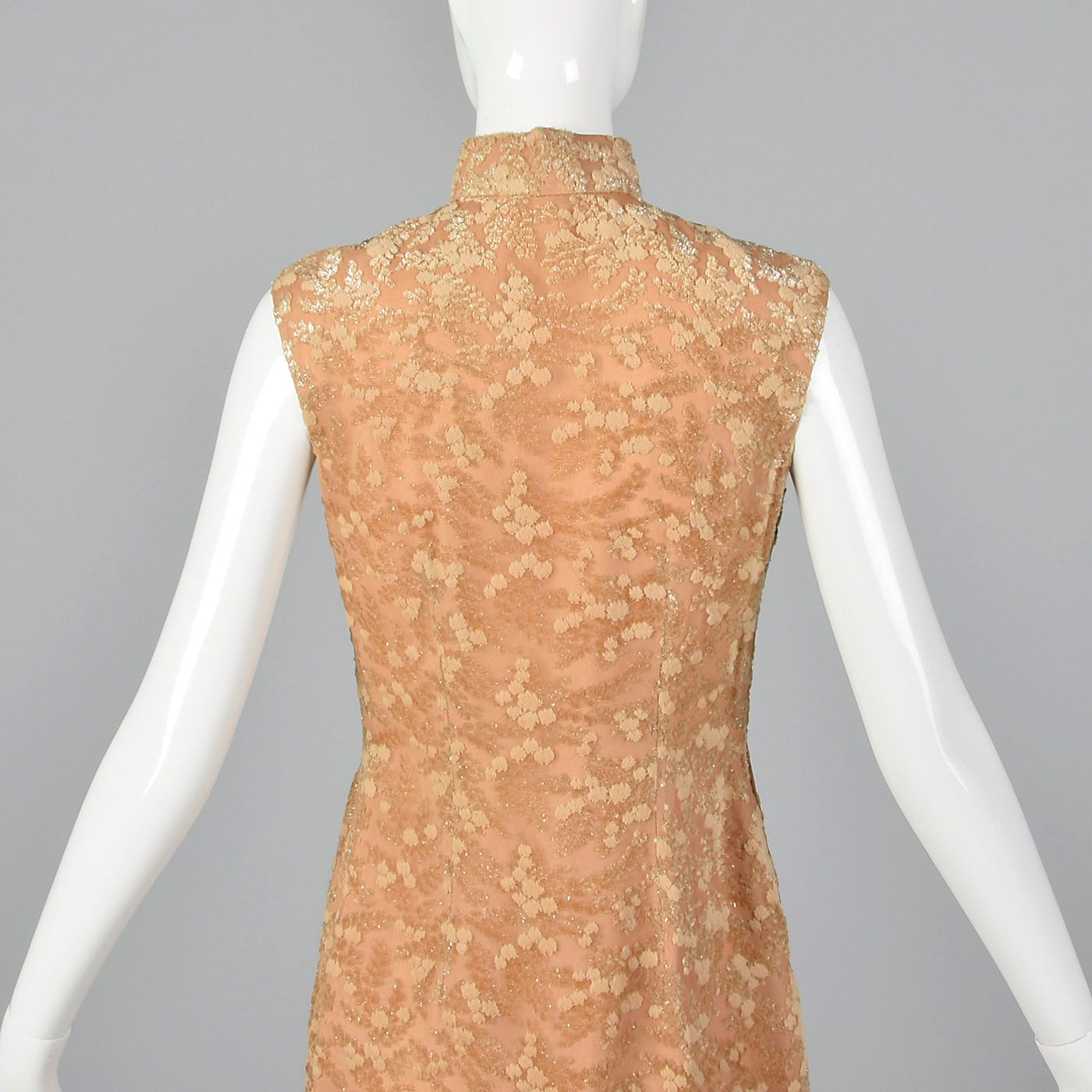1960s Burnout Silk Velvet Dress Set