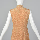 1960s Burnout Silk Velvet Dress Set