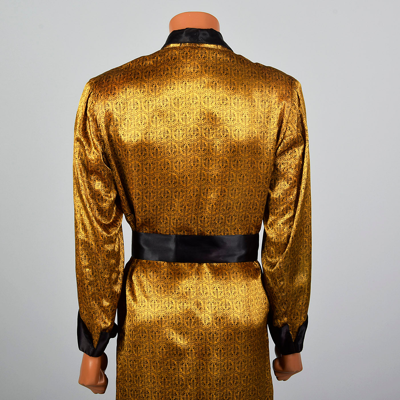 1950s Mens Gold Robe with Black Trim