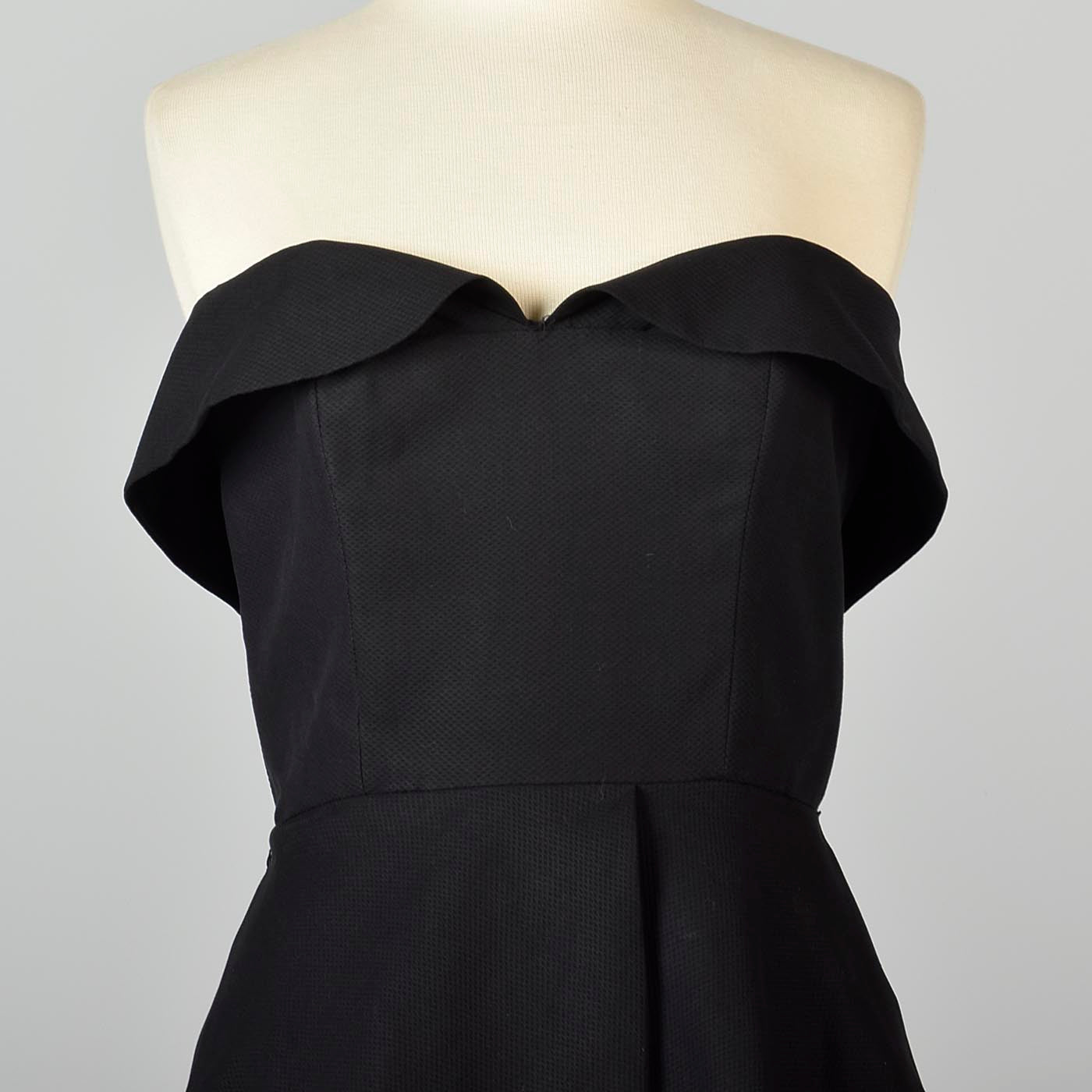 1950s Pauline Trigere Strapless Little Black Dress with