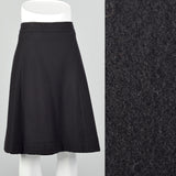 Large Prada Black Wool Flannel Skirt