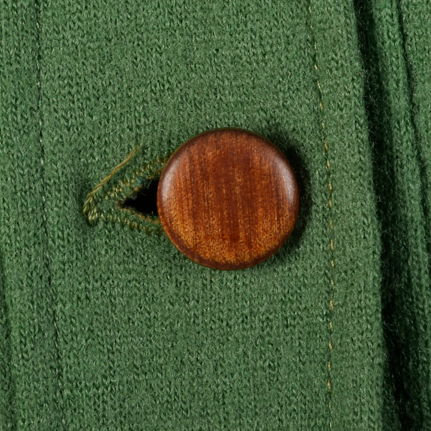1960s Green Wool Pencil Dress with Button Front