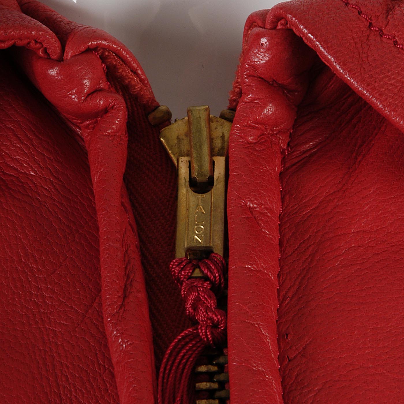 1960s Bright Lipstick Red Leather Jacket