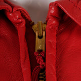 1960s Bright Lipstick Red Leather Jacket