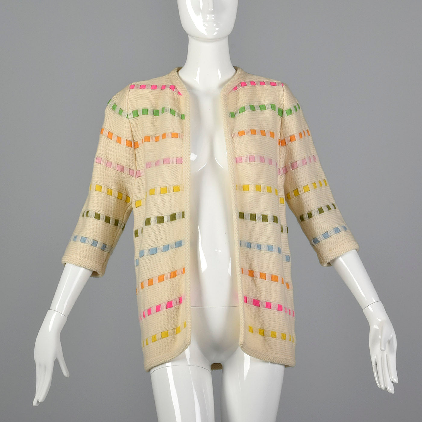 1960s Multicolor Striped Cardigan
