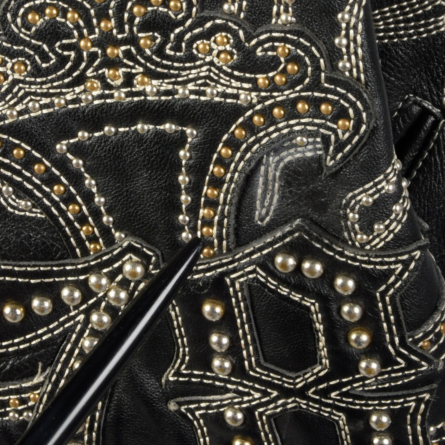 XL Pelle Pelle Jacket Black Studded Leather Marc Buchanan