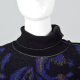 1980s Emanuel Ungaro Wool Sweater Dress with Button Up Turtleneck