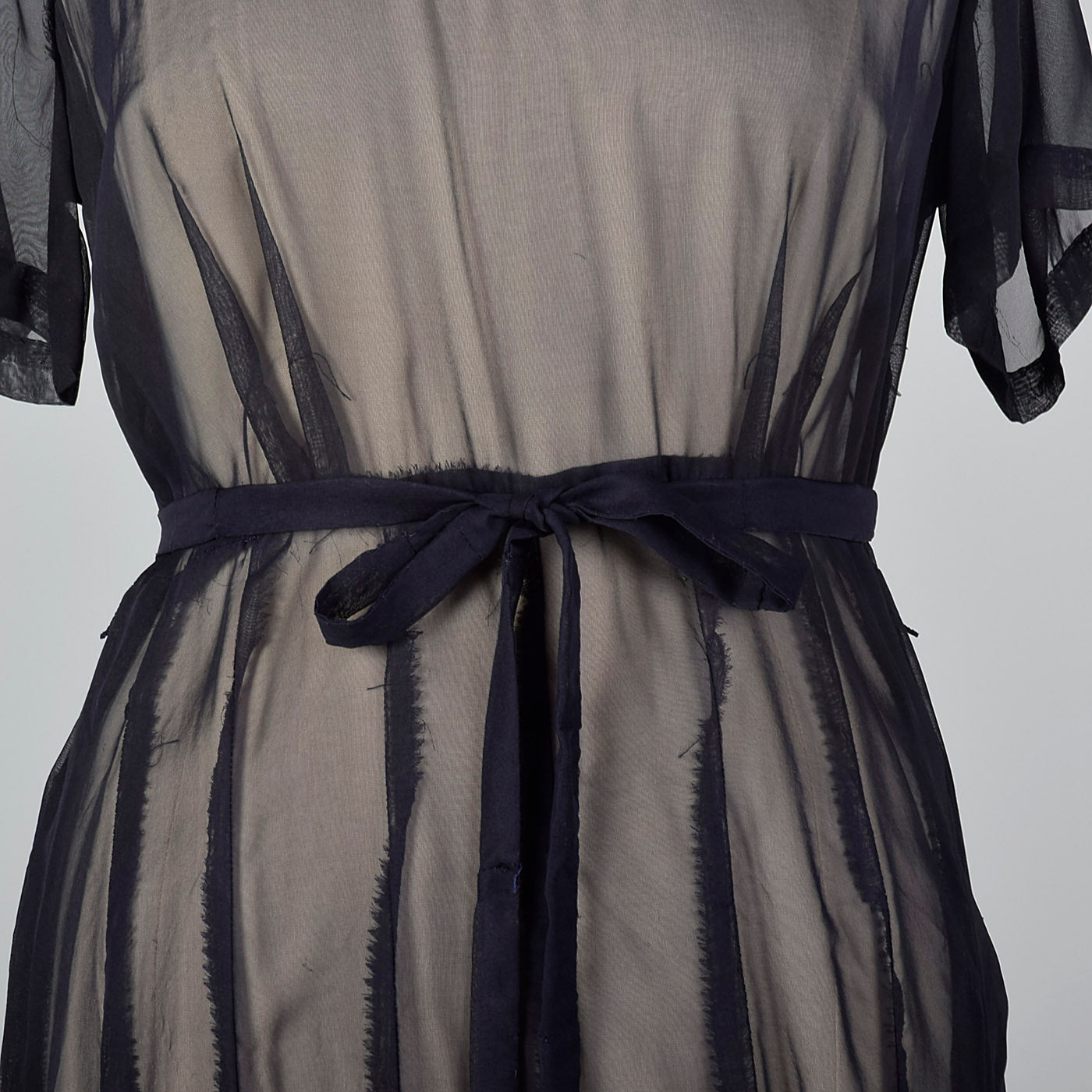 1950s Sheer Navy Party Dress