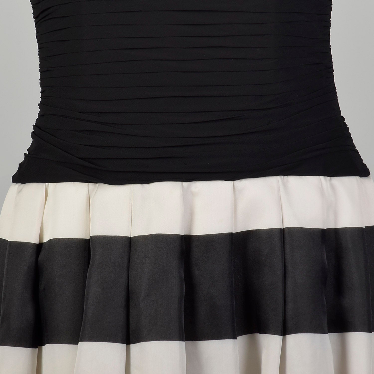 XS 2000s Dress Black Sheer White Stripe Long Sleeve Cocktail Party
