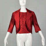 Large 1960s Red Top and Jacket Set