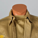 1940s WW2 Khaki Uniform Shirt with Honorable Discharge Patch