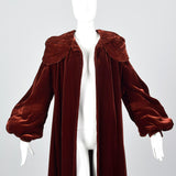 Incredible Art Deco Opera Coat with Portrait Collar & Bishop Sleeves