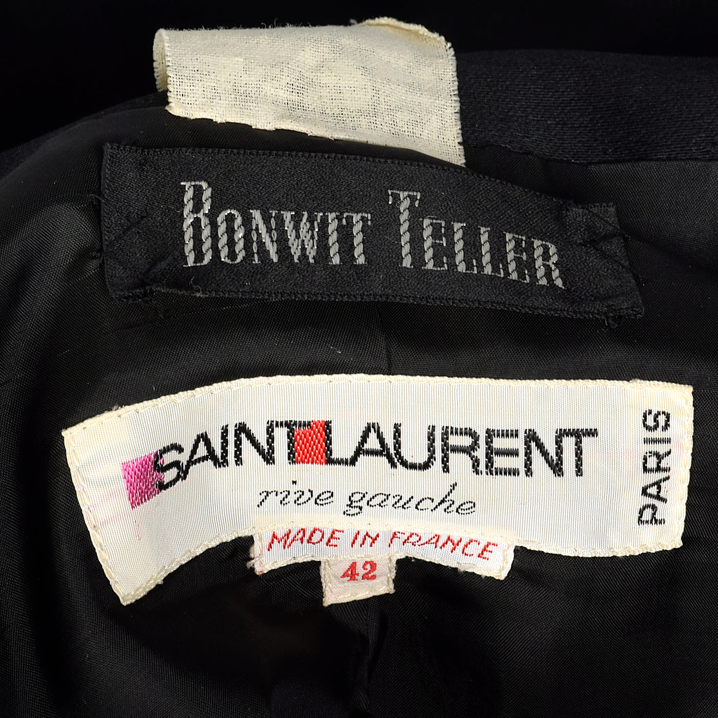 1960s Yves Saint Laurent Rive Gauche Black Button Up Jacket