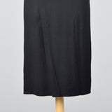 1950s Black Wiggle Dress with Gingham Trim and Jacket