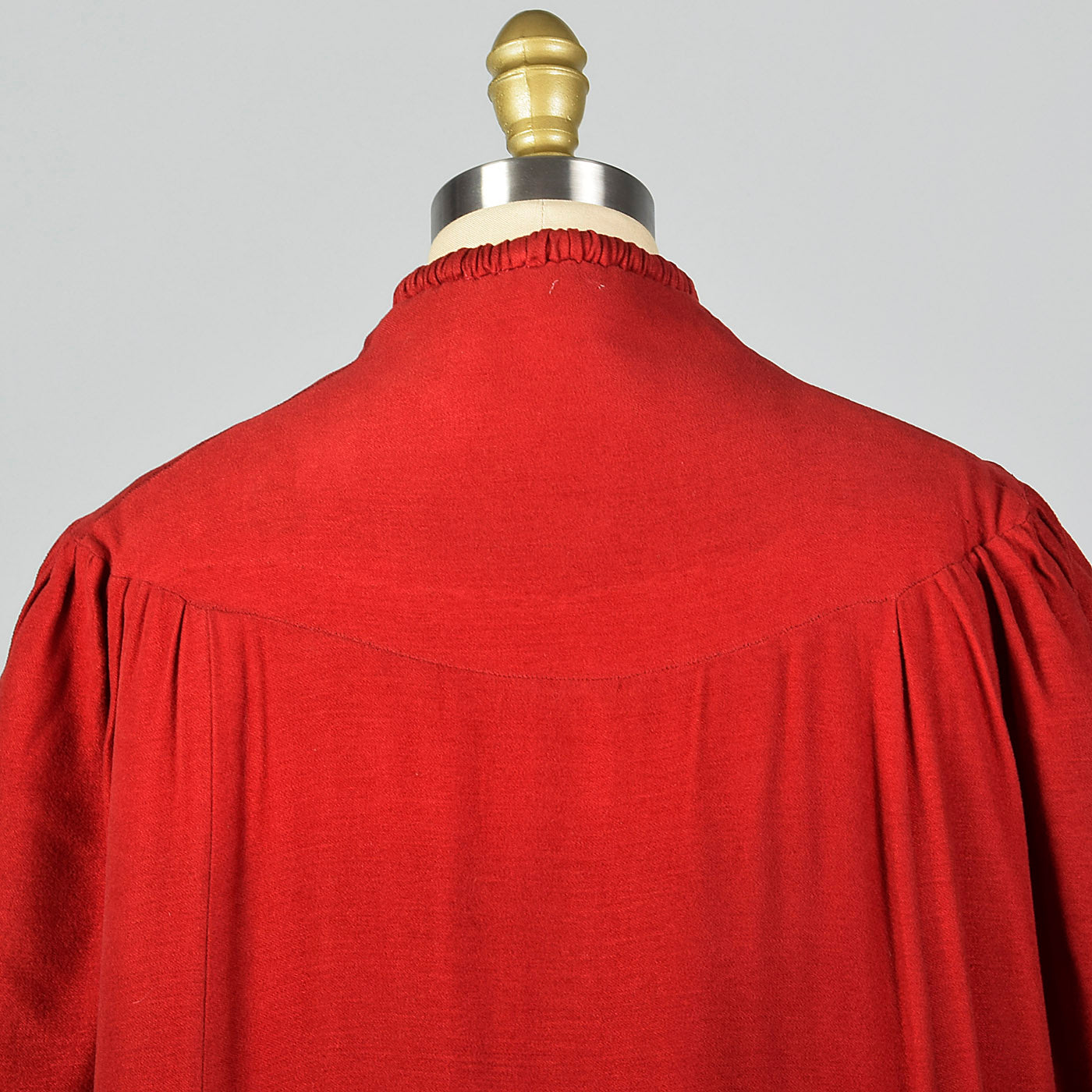 1940s Red Cape with Cocoon Shape