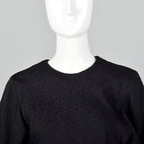 1990s Oscar de la Renta Black Two Piece Dress