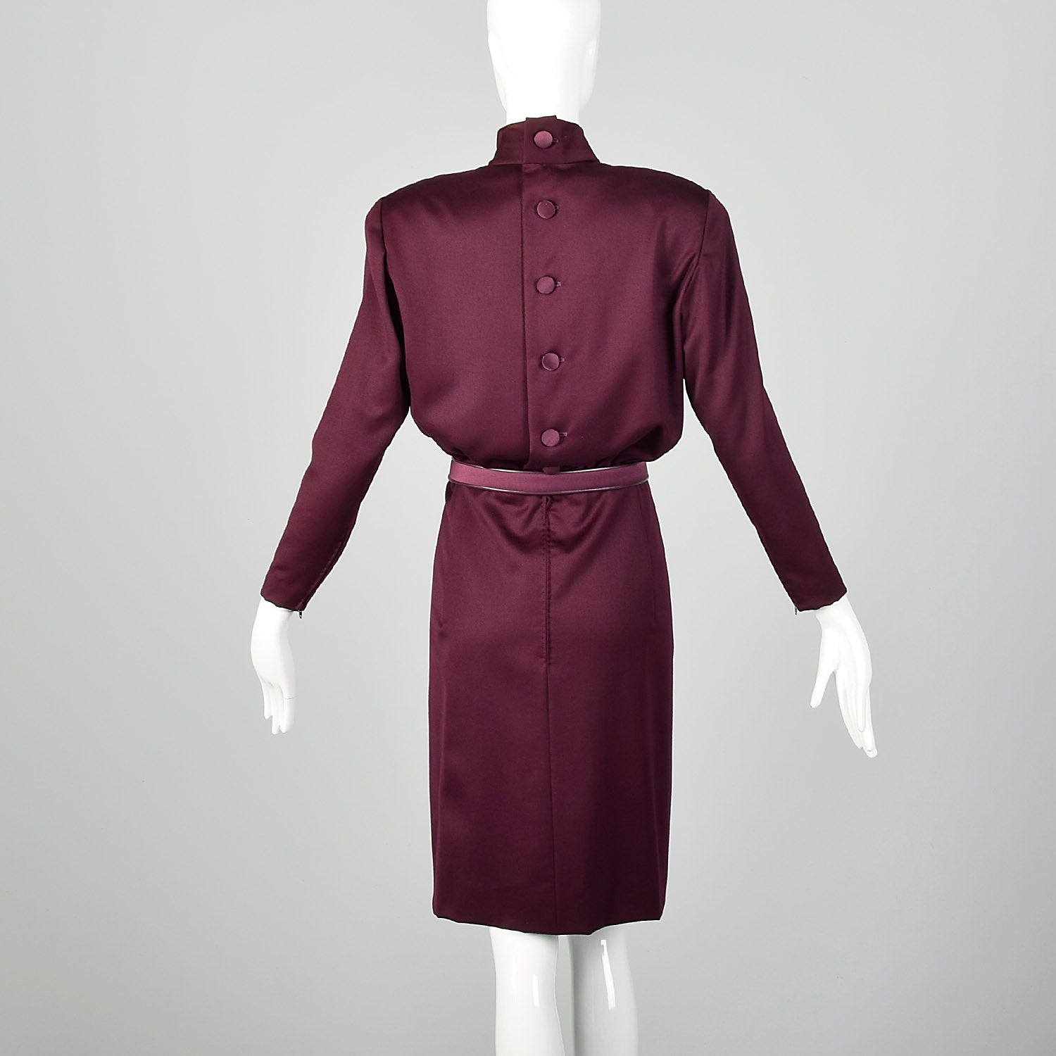 Medium Galanos 1980s Purple Dress