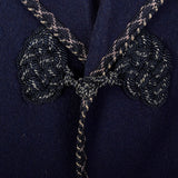 1950s Navy Blue Smoking Jacket with Braided Trim