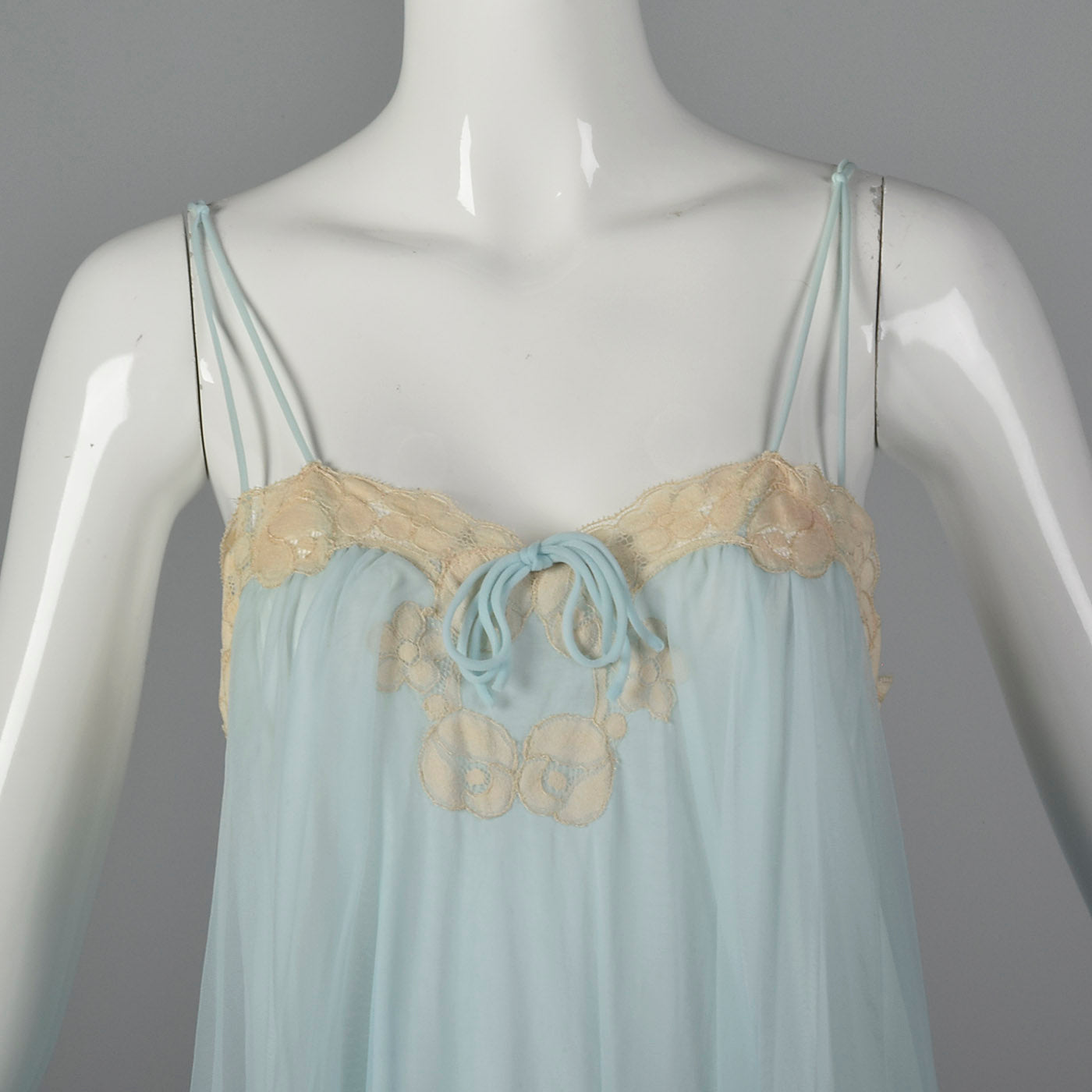 1950s Blue Nightgown and Peignoir Set