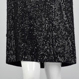 Small Valentina Ltd. 1960s Black Knit Sequin Dress